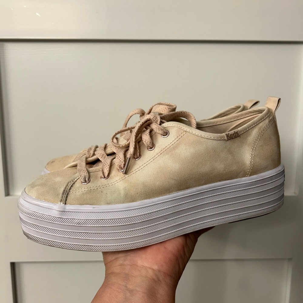 Keds Platform Sneakers Rose Gold Size 8 - Picture 5 of 10